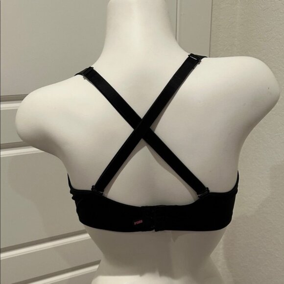 PINK Victoria's Secret Elegant Black Push Up Bra with Adjustable Straps - Picture 5 of 8